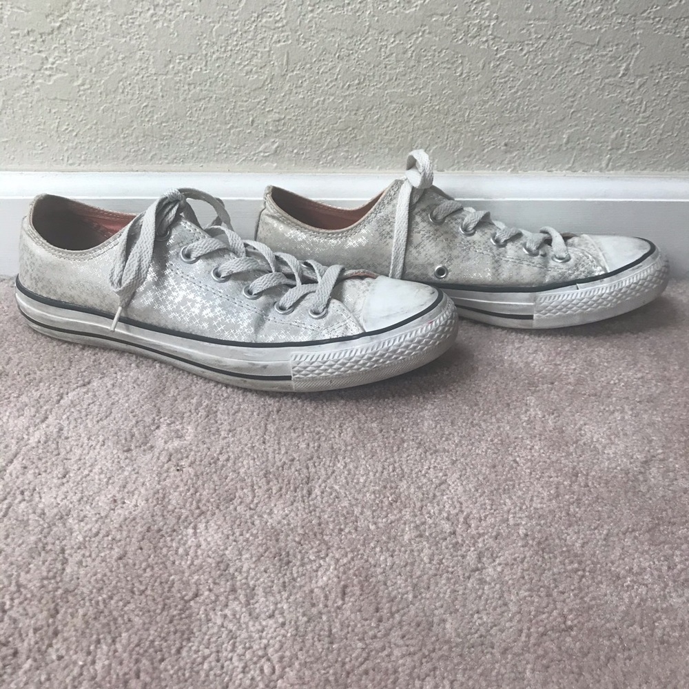 Converse Color Change White Pink Sparkle Sneakers